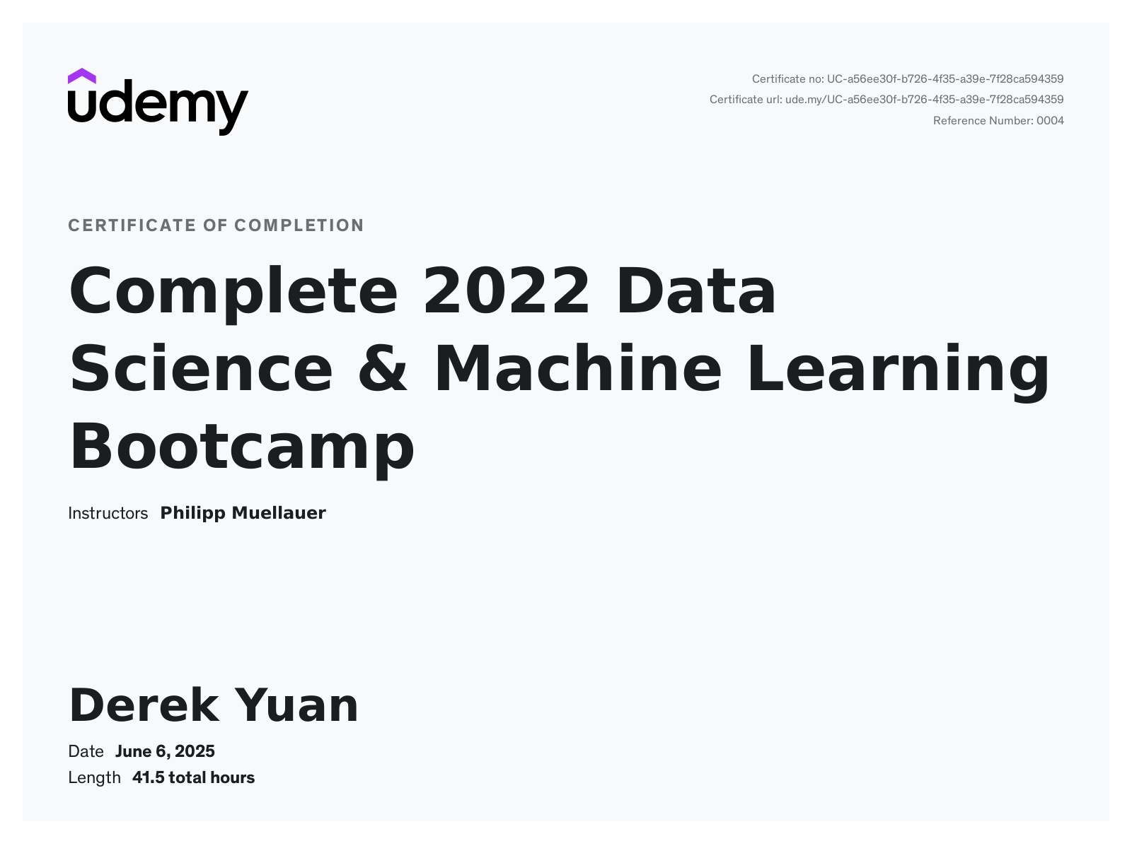 Data Science Certificate